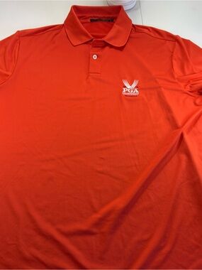 RLX Ralph Lauren Mens XL Orange 2014 PGA Championship Valhalla Golf Polo Shirt
